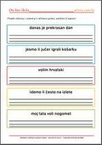 Radni listić iz Hrvatskog jezika Vrste rečenica - Hrvatski jezik drugi razred