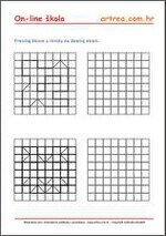 Radni listić iz matematike Geometrija - snalaženje u prostoru - Listići za 2. razred