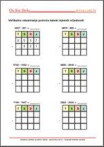 Radni listić iz matematike Oduzimanje pomoću tabele mjesnih vrijednosti - listići matematika 3. razred OŠ