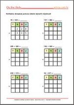 Radni listić iz matematike Zbrajanje do 1000 - listići matematika 3. razred OŠ