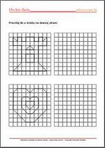 Radni listić iz matematike Precrtavanje likova - Vizualno-prostorna orijentacija