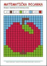 Radni listić iz matematike Matematička bojanka - Izračunaj i oboji - Zbrajanje i oduzimanje do 20