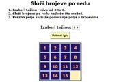 Složi brojeve po redu - online igra
