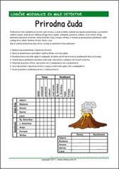 Prirodna čuda - Logička mozgalica za djecu Logička mozgalica za djecu s rješenjem - Integram PDF listić za ispis