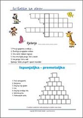 Žitovinje Premetaljka / Križaljka za djecu Besplatna križaljka i premetaljka za djecu - Ispiši listić
