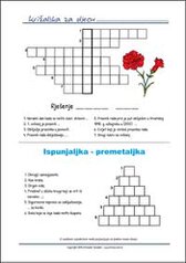 Praznik rada Premetaljka / Križaljka za djecu Besplatna križaljka i premetaljka za djecu - Ispiši listić
