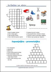 Škola Premetaljka / Križaljka za djecu Besplatna križaljka i premetaljka za djecu - Ispiši listić