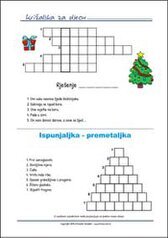 Božić Premetaljka / Križaljka za djecu Besplatna križaljka i premetaljka za djecu - Ispiši listić