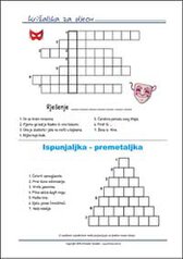 Karneval Premetaljka / Križaljka za djecu Besplatna križaljka i premetaljka za djecu - Ispiši listić