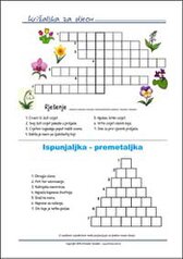 Proljeće Premetaljka / Križaljka za djecu Besplatna križaljka i premetaljka za djecu - Ispiši listić