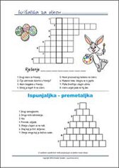 Uskrs Premetaljka / Križaljka za djecu Besplatna križaljka i premetaljka za djecu - Ispiši listić