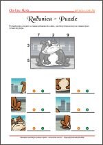 Radni listić iz matematike Računica - Puzzle - Zbrajanje i oduzimanje do 20