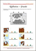 Radni listić iz matematike Računica - Puzzle - Zbrajanje i oduzimanje do 20