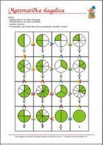 Matematičke slikovne kartice s razlomcima Slagalica -Učimo razlomke - matematika 5. razred