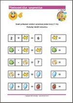 Radni listić iz matematike Računanje sa simbolima - Matematička zagonetka za djecu