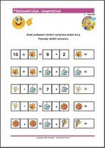 Radni listić iz matematike Računanje sa simbolima - Matematička zagonetka za djecu