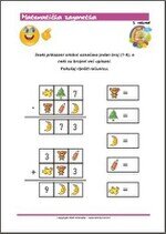 Radni listić iz matematike Računanje sa simbolima - Matematička zagonetka za djecu