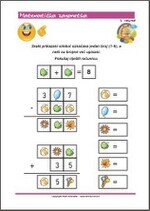 Radni listić iz matematike Računanje sa simbolima - Matematička zagonetka za djecu
