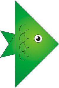 Origami za djecu Riba iz papira - Predložak s uputama za ispisivanje