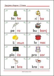 Spajamo slogove i èitamo - Slogovi - Èitanje rijeèi - Poèetno èitanje
