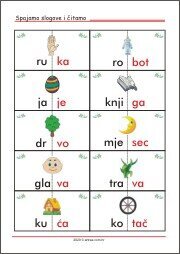 Spajamo slogove i čitamo - Slogovi - Čitanje riječi - Početno čitanje