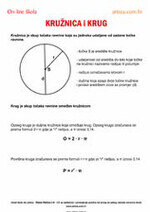 Matematički podsjetnik - Kružnica i krug - opseg i površina