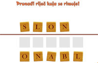 Nađi riječ koja se rimuje! Online igra za djecu Rima - rimovanje - Koja riječ se rimuje? - Online igra za djecu