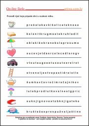 Početno čitanje - slika-riječ Vježbe za čitanje u nižim razredima osnovne škole