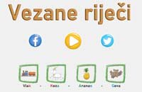 Vezane riječi - Online igra čitanja Vezane riječi - Prvo i zadnje slovo u riječi - online igra za djecu