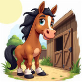 Online blok slagalica za djecu Konj - Besplatne Online Blok Puzzle za djecu