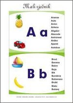 Abeceda - rječnik - memorijske kartice za predškolski uzrast